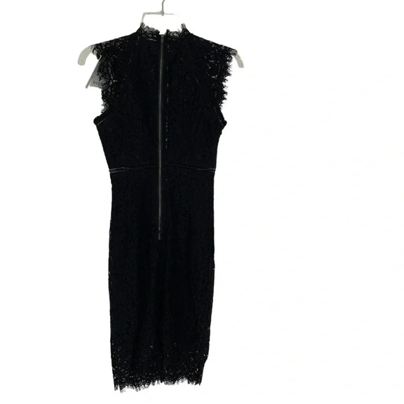 Bardot Lace Panel Midi Dress In Black Size XS NWT - Picture 5 of 15